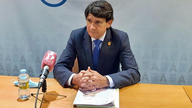 Juan Carlos Sánchez Mesón tras la Junta de Gobierno.