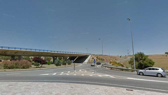 Carretera Nacional-110 en una salida de Ávila.
