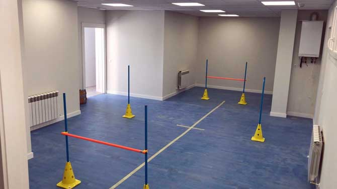 Zona de entrenamiento en la academia Depol.