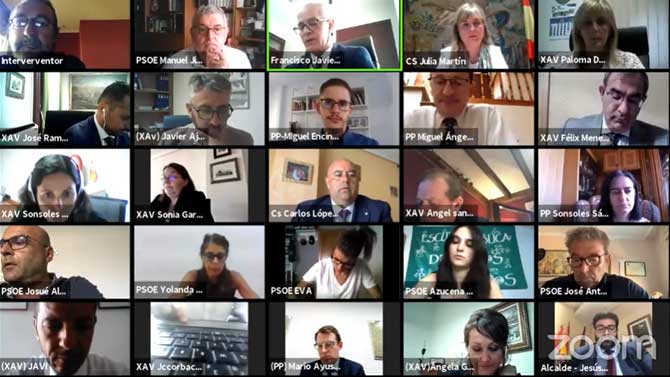 Pleno telem&aacute;tico de julio del Ayuntamiento de &Aacute;vila.