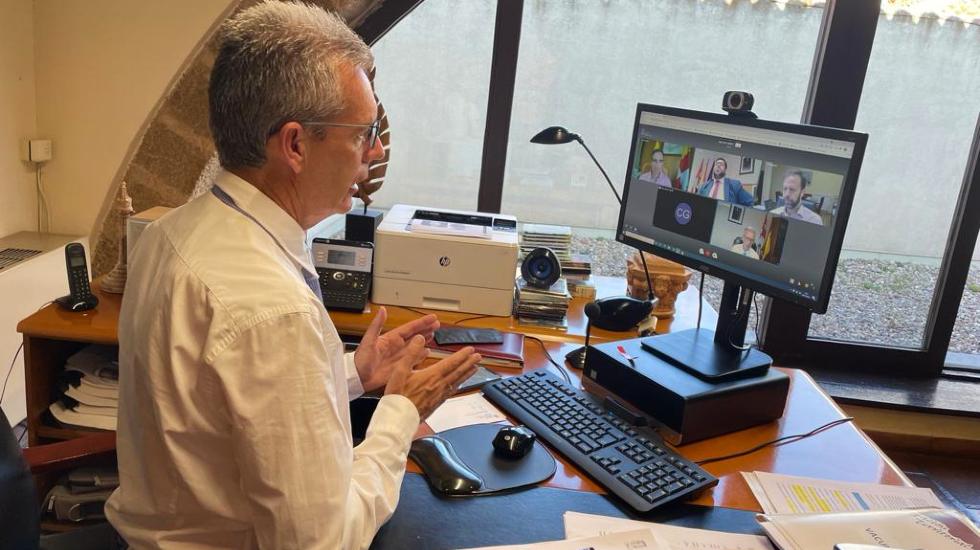 El delegado de la Junta en la reunión telemática del Cecopi.