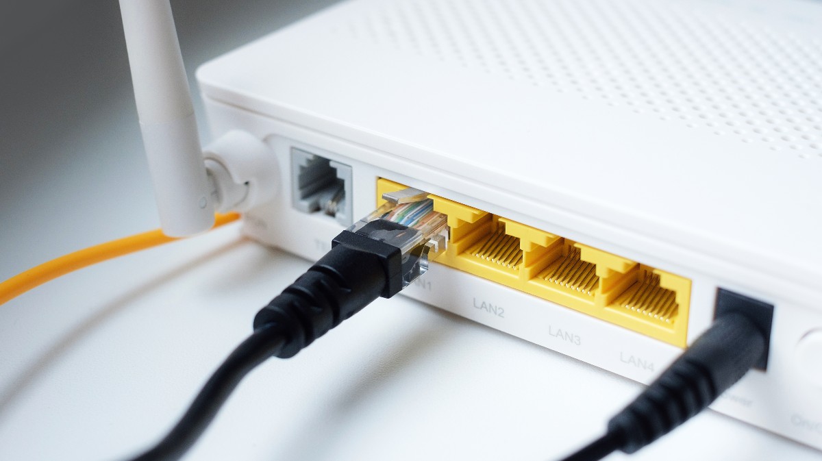 Imagen de archivio de conexiones a internet.