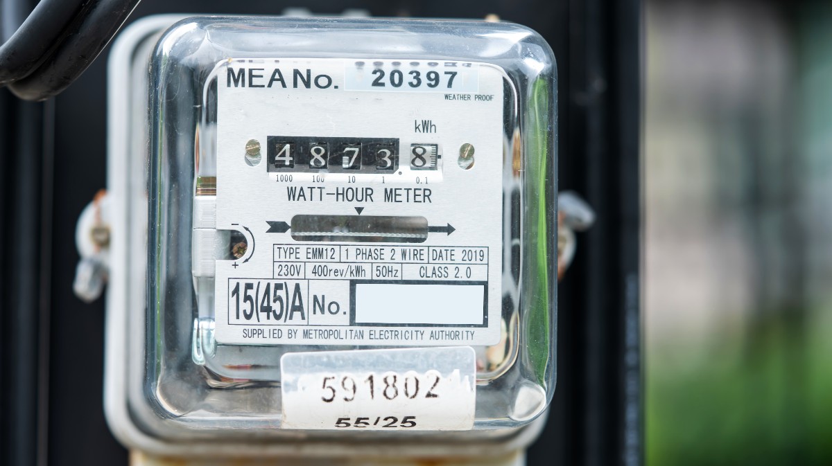 Contador de electricidad.