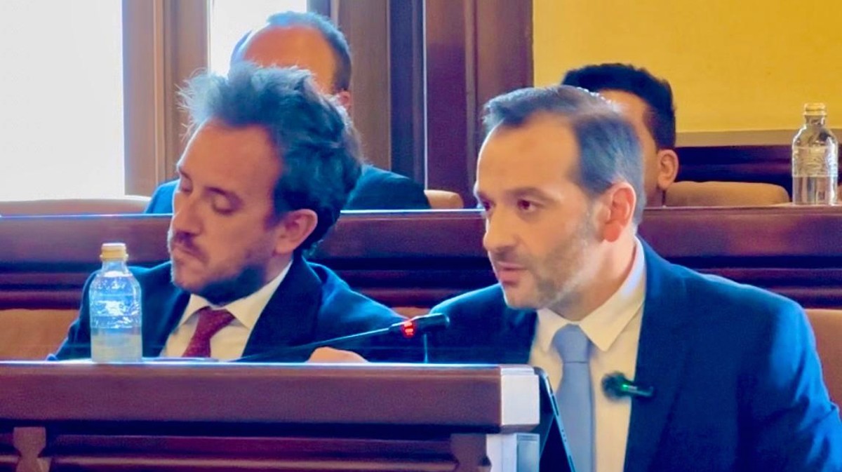 El portavoz del PP, Jorge Pato, en el pleno sobre el estado de la ciudad.