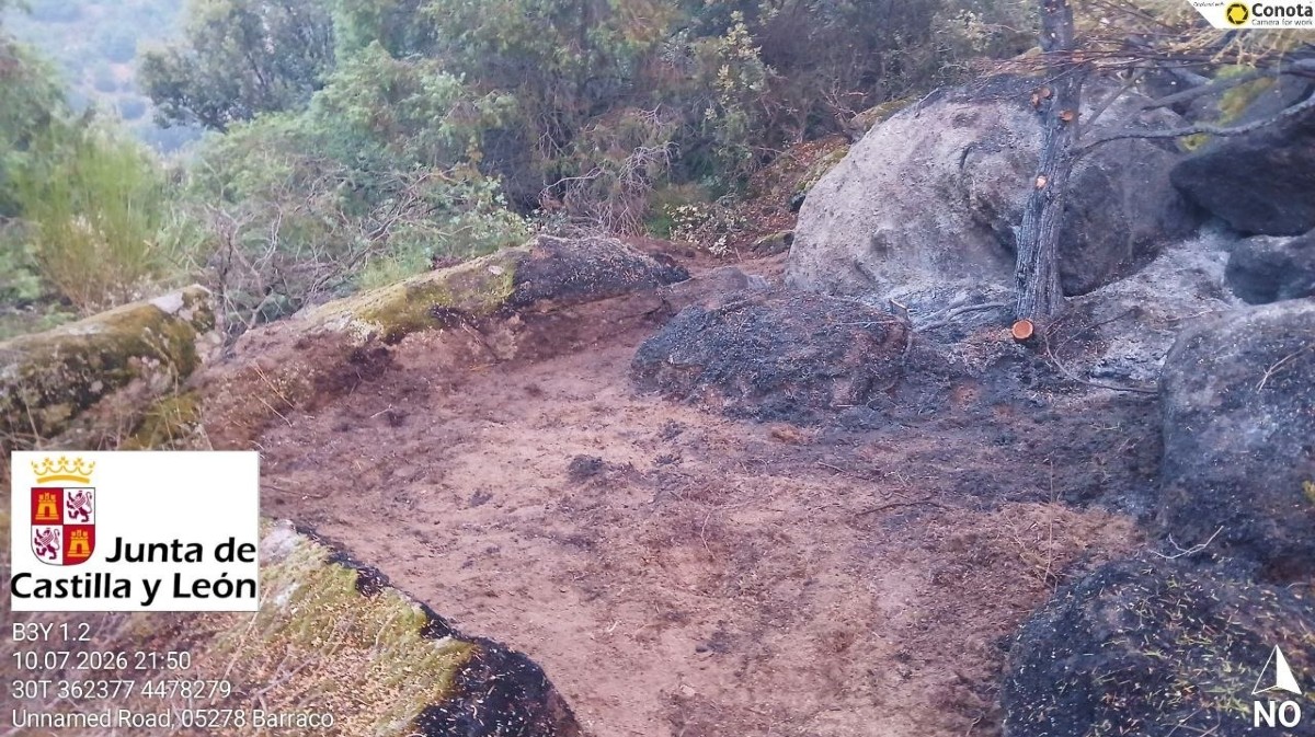 Incendio en El Barraco hace una semana.
