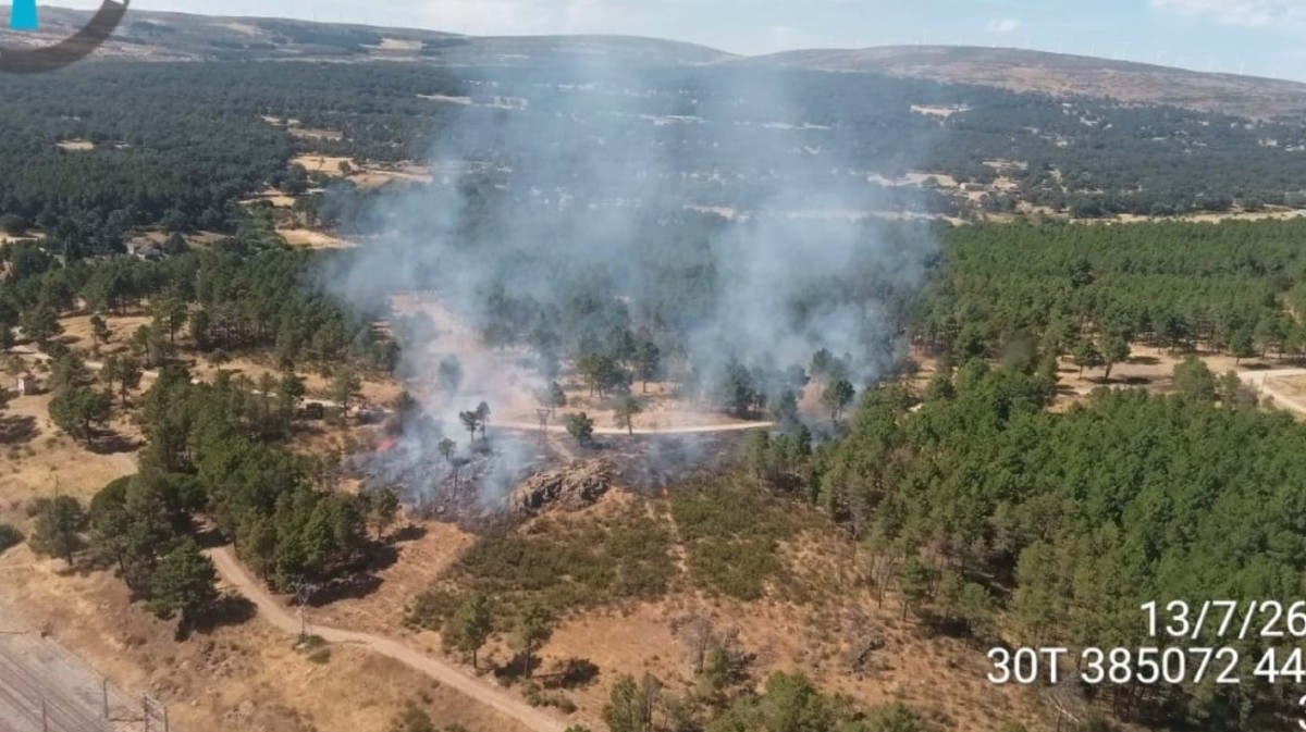Un ave ha provocado un incendio de nivel 1 en el barrio de la Estación de Las Navas