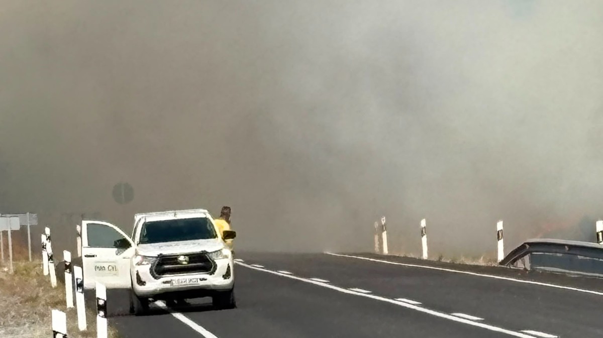Incendio en El Barraco hace dos semanas.
