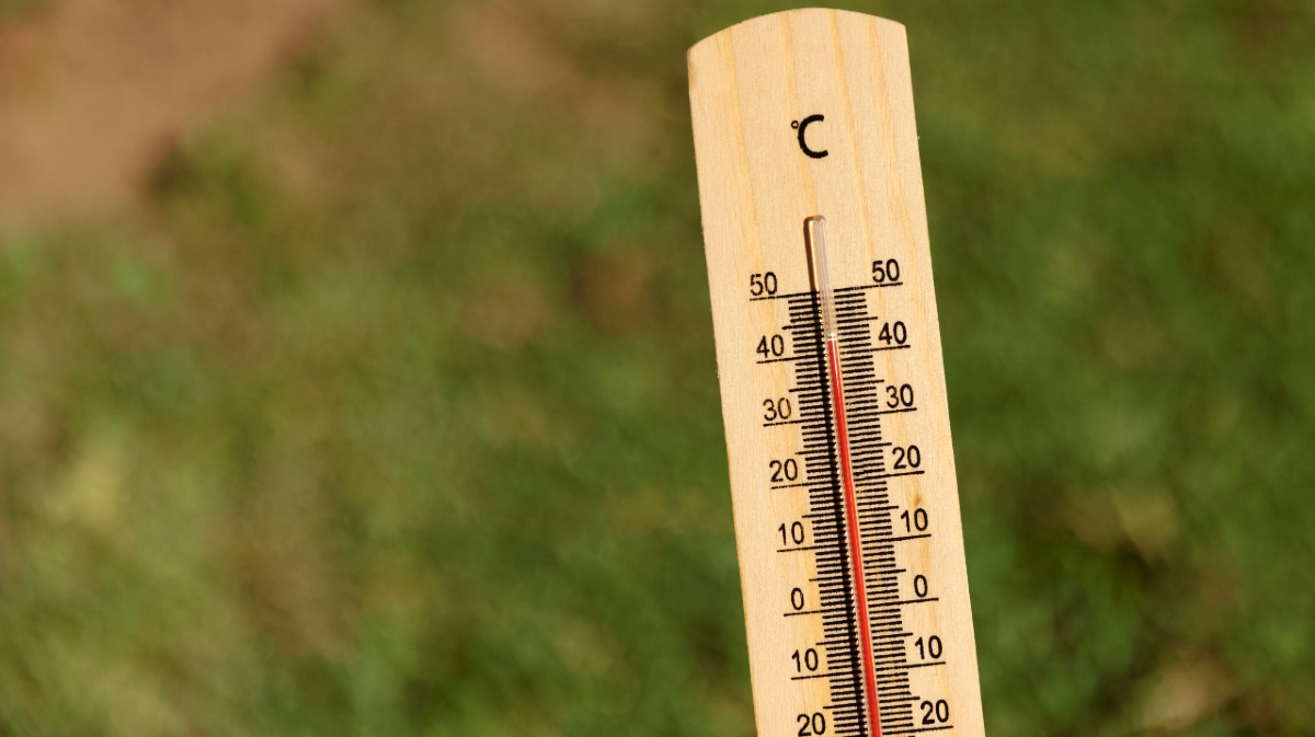 Term&oacute;metro con una alta temperatura.