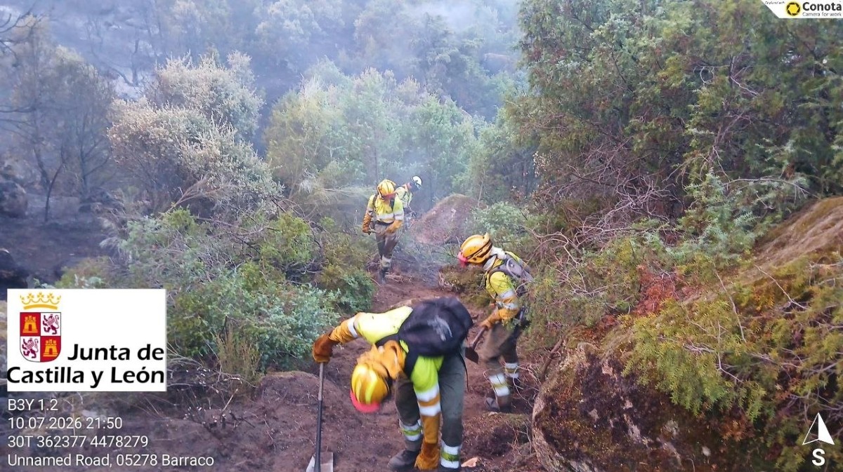 Incendio de El Barraco en la tarde del viernes.