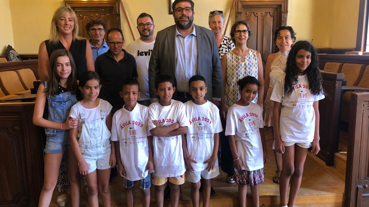 Ni&ntilde;os saharauis en &Aacute;vila en 2023.