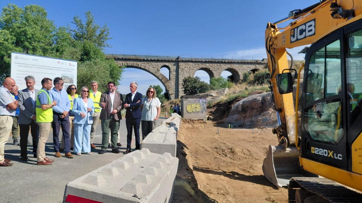 Visita a las obras en el embalse de Fuentes Claras.