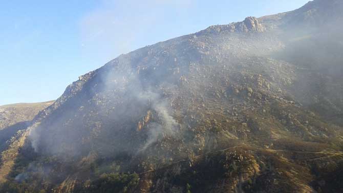 Incendio de Navalacruz en la mañana del miércoles.