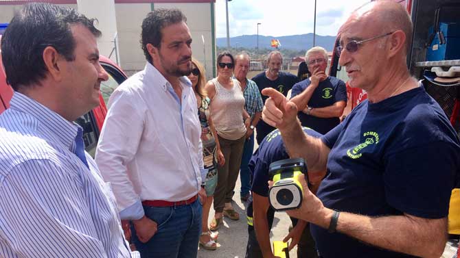 Visita a los voluntarios de Protección Civil de Sotillo.
