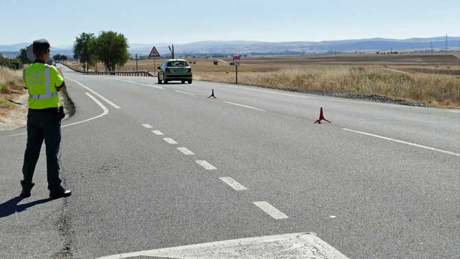 Control de tráfico de la Guardia Civil.