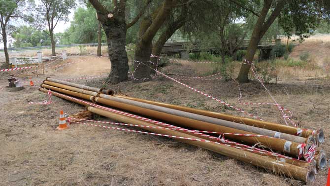 Sondeo al final del parque de El Soto.
