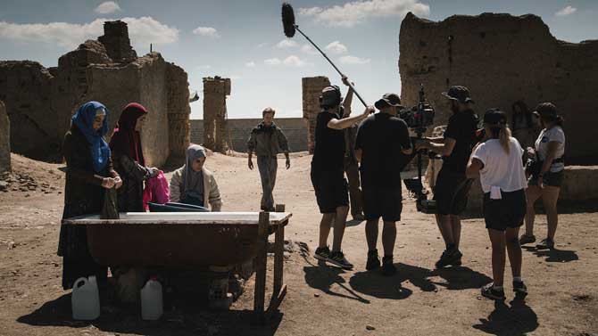 Rodaje de 'Cuéntame' en Villar de Matacabras. Foto; Nuria Masiá.