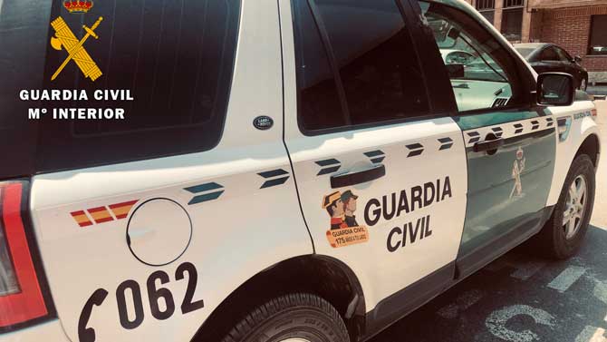 Vehículo de patrulla de la Guardia Civil.