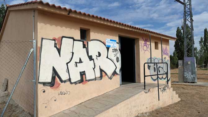 Estación de bombeo de los sondeos en el parque de El Soto.