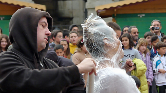 Imagen de archivo de un contra la violencia de género en Ávila.