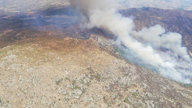 Incendio en Navalacruz el martes.