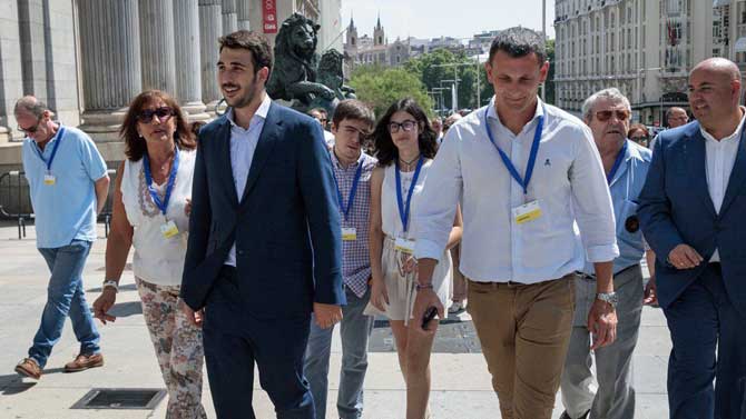Manuel Hernández y David Martín en el Congreso de los Diputados.