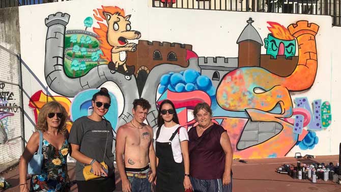 Ganador del concurso de grafitis de Arenas en la categor&iacute;a de adultos.