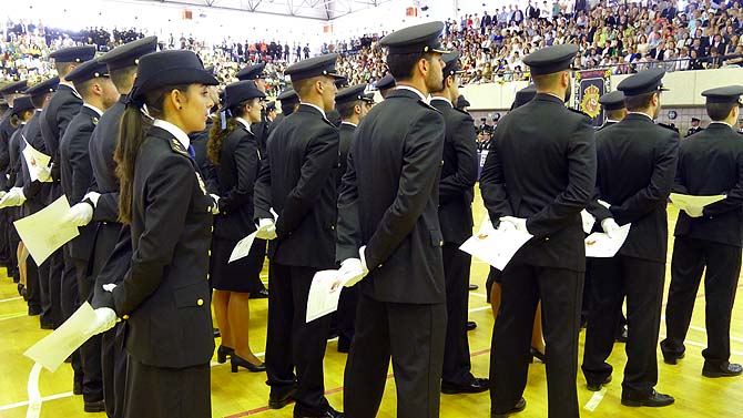 Imagen de archivo de una jura policial en la Escuela de Polic&iacute;a de &Aacute;vila.