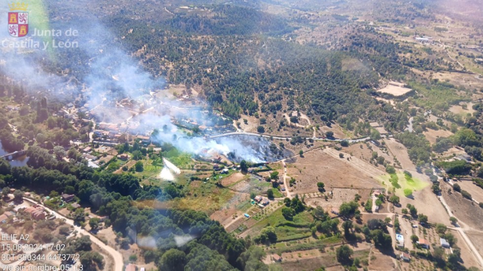 Incendio en Burgohondo en la tarde del jueves.