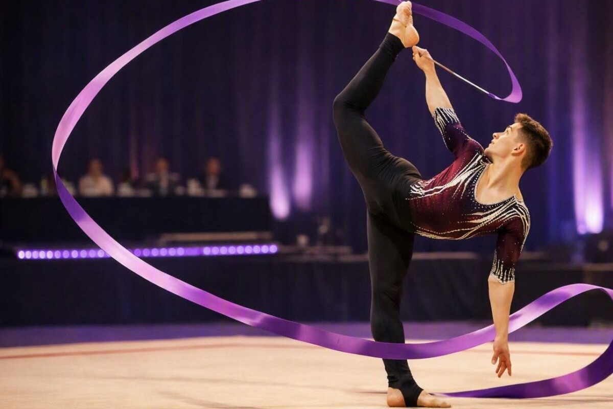 El gimnasta Eneko Lambea.