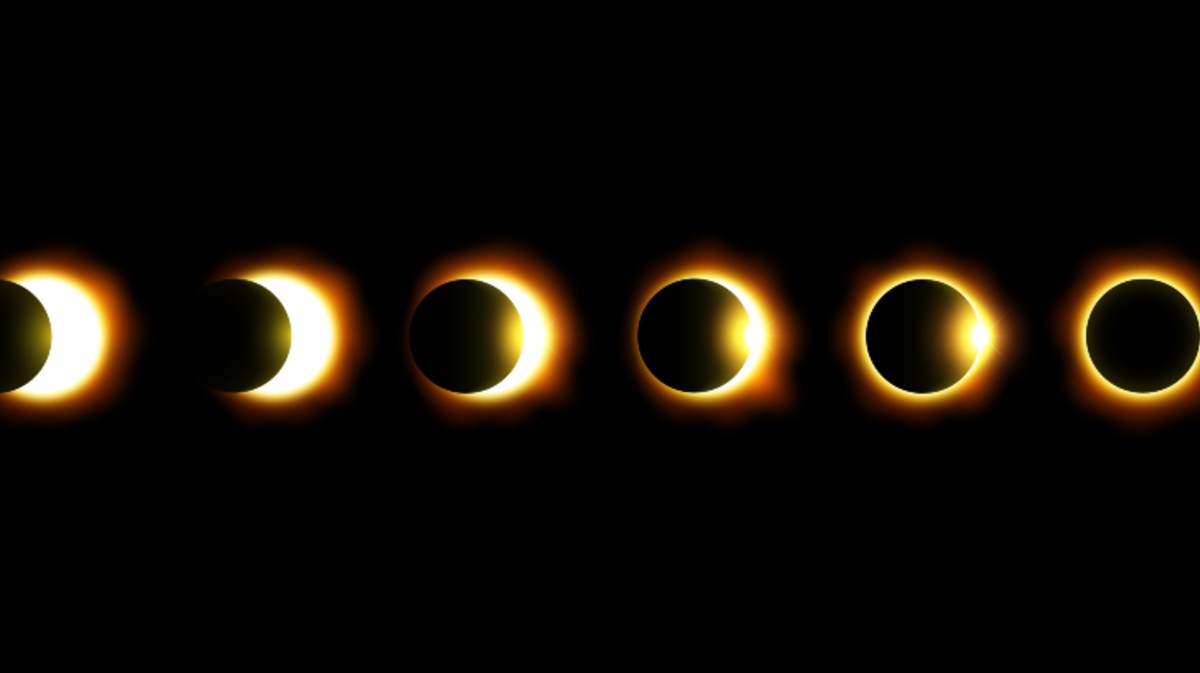 Recreaci&oacute;n del eclipse solar.