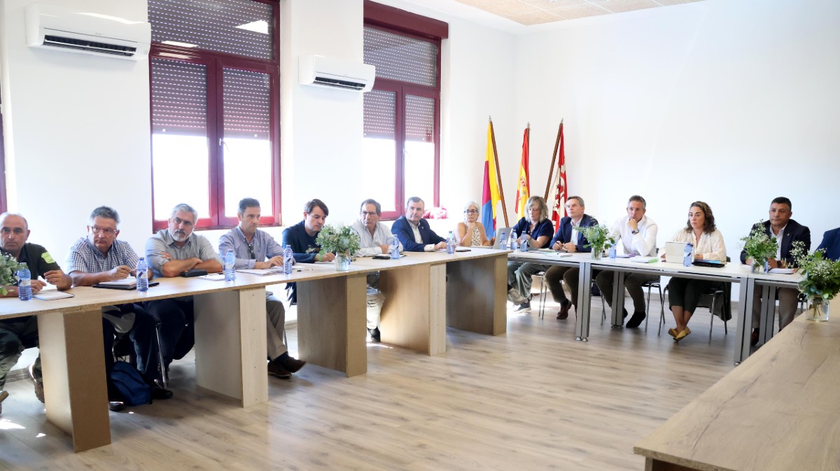 Reuni&oacute;n de la consejera de Medio Ambiente con los alcaldes afectados por el incendio.