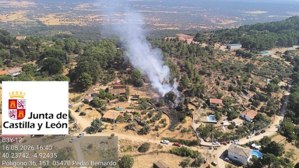 Incendio en Pedro Bernardo en la tarde del domingo.