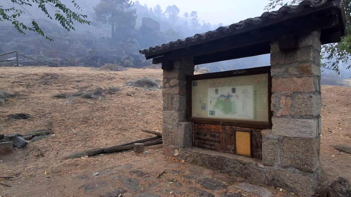 El Valle de Iruelas tras el incendio.