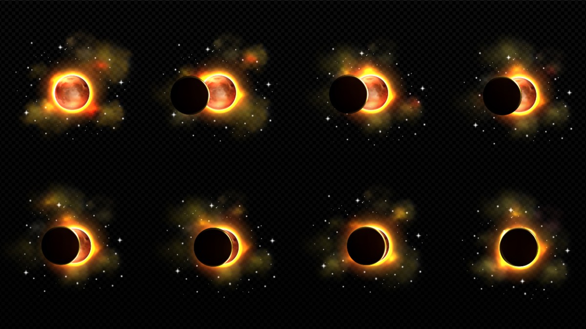 Recreaci&oacute;n del eclipse solar.
