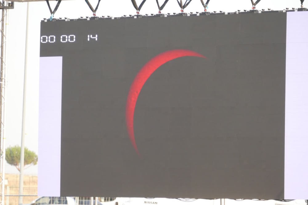 Seguimiendo del eclipse en Ar&eacute;valo.