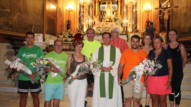 Ofrenda floral en la Marcha Solidaria a Sonsoles.