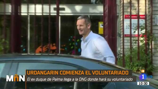 Urdangar&iacute;n llegando al Hogar Don Orione, de Pozuelo de Alarc&oacute;n.