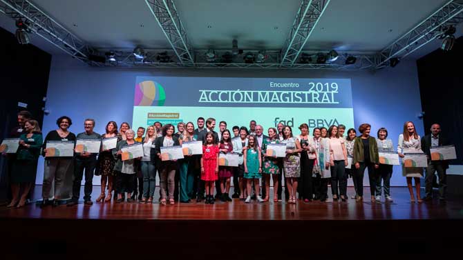 Galardonados con los Premios Acción Magistral.