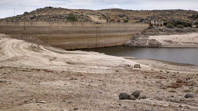 Estado actual del embalse de Becerril.