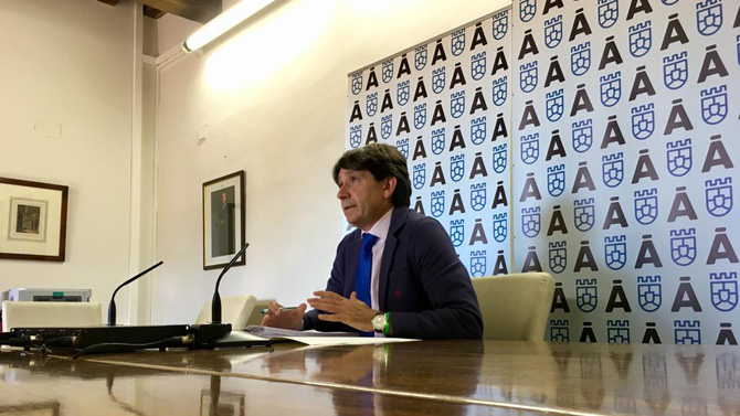 Juan Carlos Sánchez Mesón tras la Junta de Gobierno.