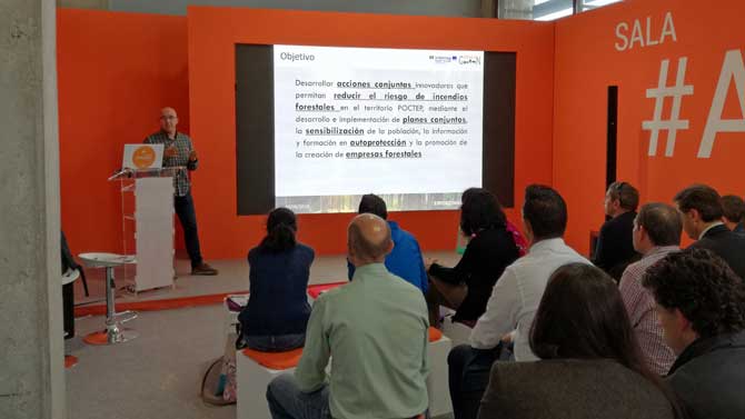 Presentación del proyecto Gefrecon en la feria Expobiomasa.