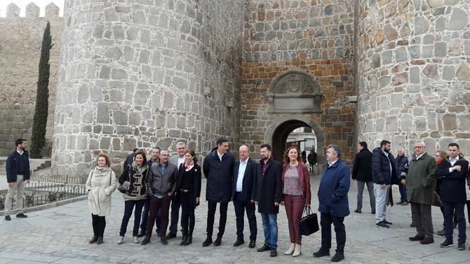 Visita de Pedro Sánchez a Ávila en marzo.
