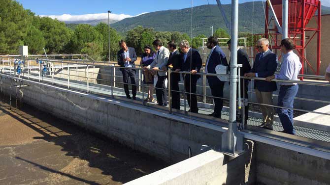 Inauguraci&oacute;n de la depuradora del Alto Ti&eacute;tar en 2016.