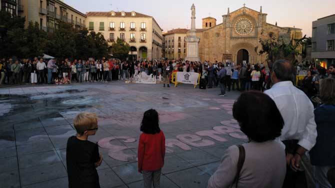 Concentración en Ávila con motivo de la Huelga Mundial por el Clima.