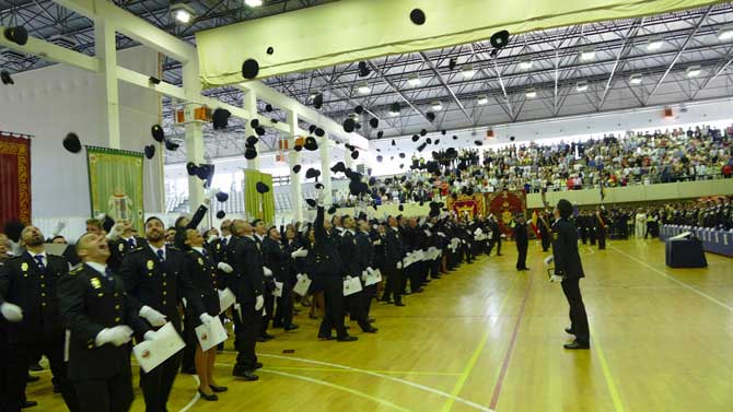 Imagen de archivo de una jura en la Escuela de Policía.
