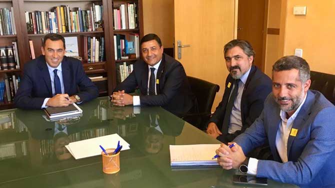 El presidente de la CHT con el presidente de la Diputación de Ávila.