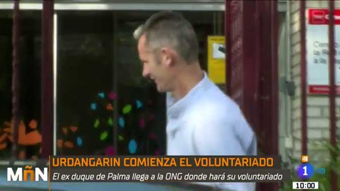 Iñaki Urdangarín en su primera salida de la prisión.