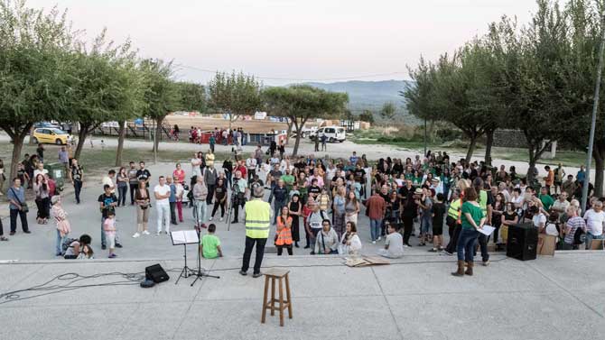 Protesta en Piedralaves en la Huelga Mundial del Clima. Foto: Enrique Santana.