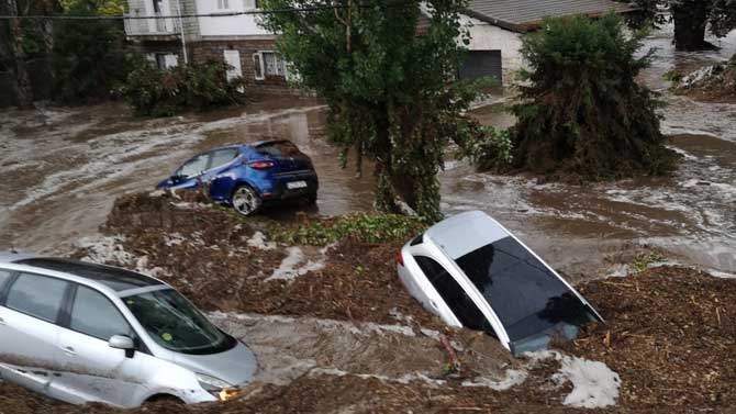 inundación en Las Navas el 26 de agosto.