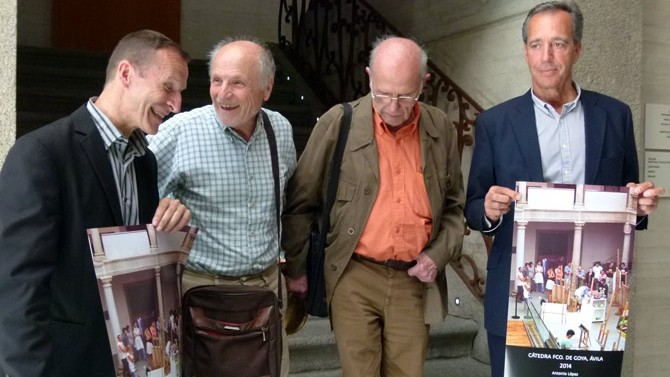 Antonio López (segundo izquierda) en Ávila en 2014.